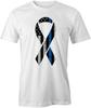 SUPPORT POLICE RIBBON TShirt Tee Printed Graphic T-Shirt Gift COPS S1WCA840