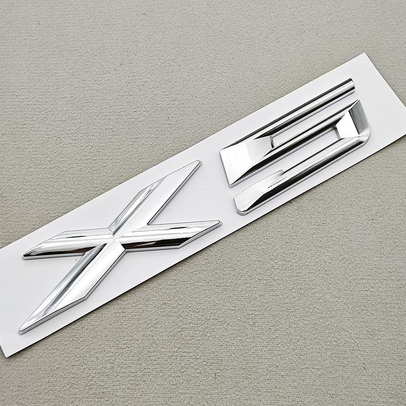 3D ABS Chrome Black Car Letter Rear Trunk Logo X3 X5 Stickr Badge Decal For BMW X3 X5 F25 E83 XDRIVE 20d 20i 30d 30i Accessories