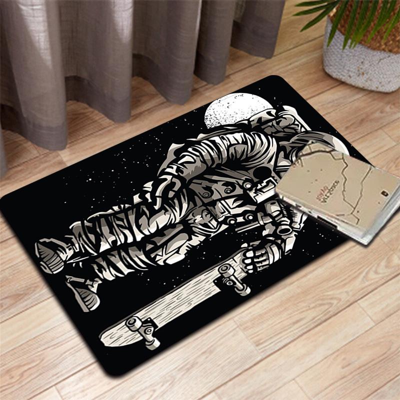 Skateboarding Astronaut Rug Floor Mat for Living Room or Bedroom Soft and Comfortable Carpet a Gift for Birthday and Holiday.MFF0918302