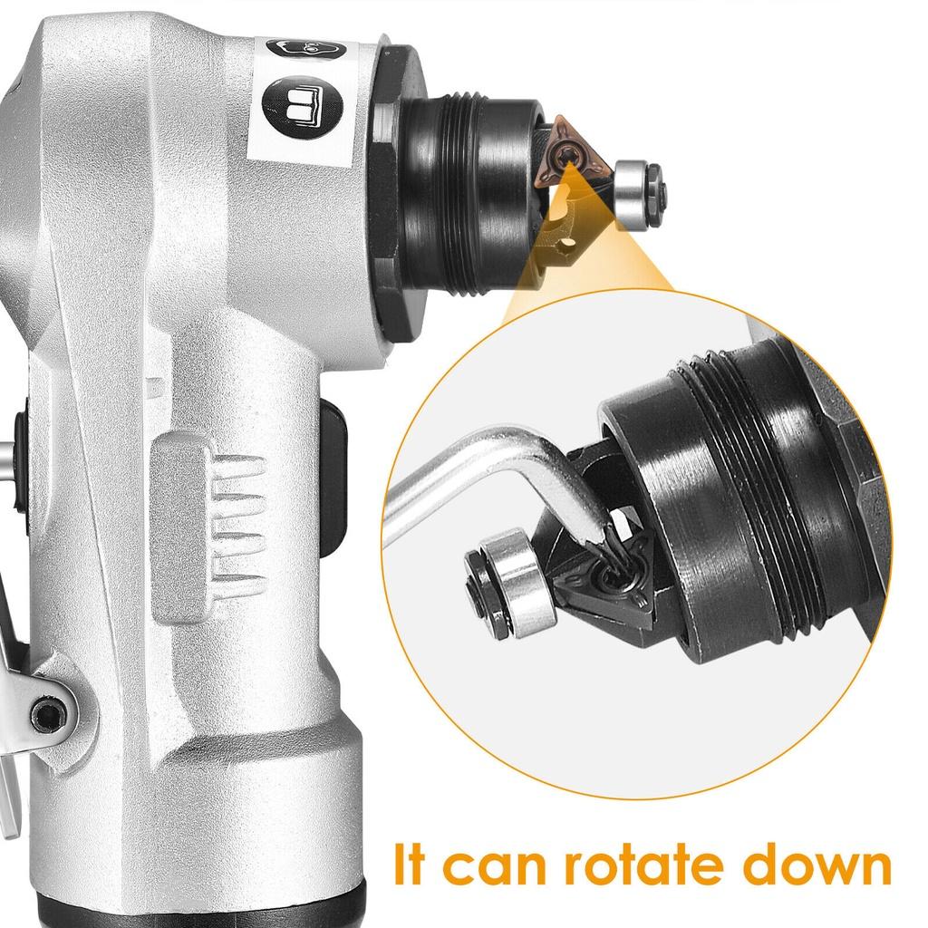 Mini mașină pneumatică de teșit, 130000 rpm, cu arc de 45 de grade, mașină de tăiat manuală de teșit pentru tăierea metalelor