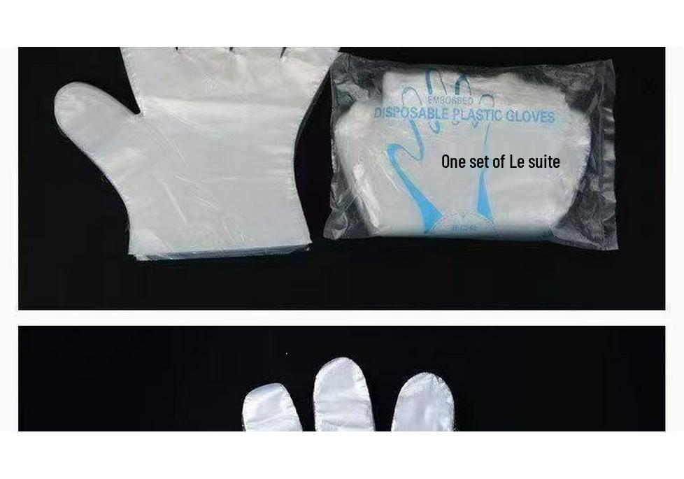 Thickened Transparent Disposable PE Gloves for Catering and Food Handling