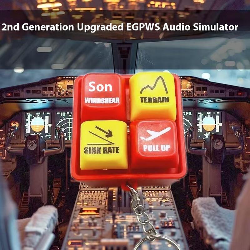 Tech Five Boeing 737 Airbus EGPWS Warning Sound Simulator Pilot Keychain Home Decor Craft Wind Chimes Hanging Decoration