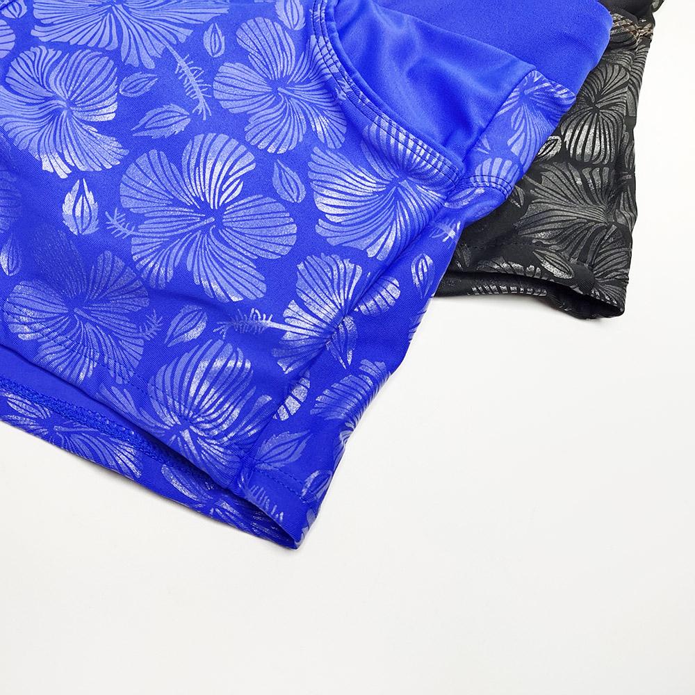 Menn Badebukse Passer Sexy Badetøy Strandklær Tanning Surfing Svart blomst