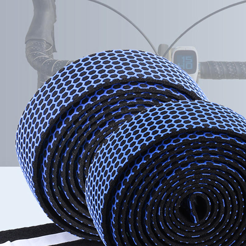 1 Set Bike Handlebar With Road Bike Handlebar With Shock Absorber Bike Honeycomb Handlebar (sticker Shape Random) Bike Accessories