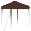 Pop Up Party Tent 195 X 195 X 245 Cm Brown Oxford Fabric