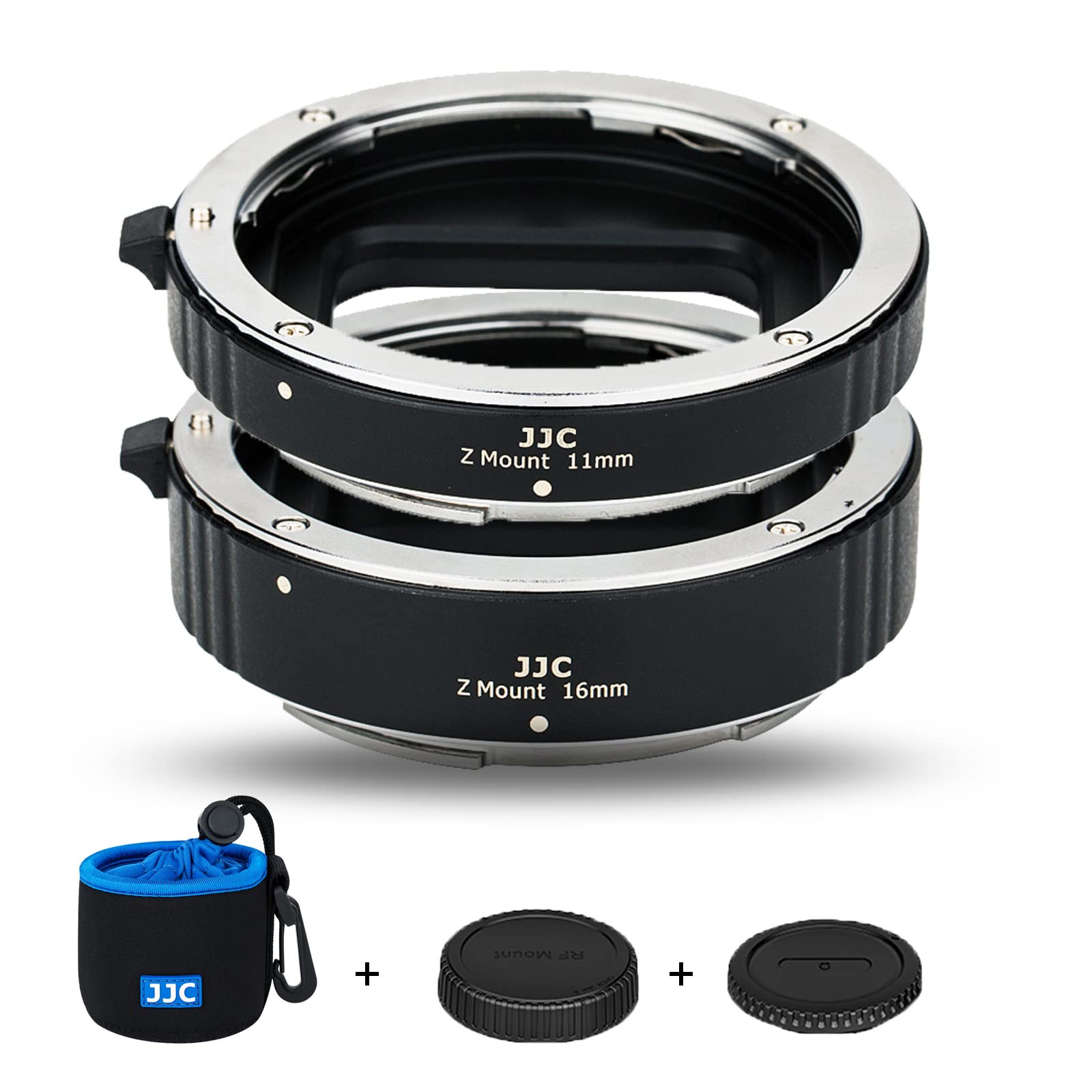 

JJC Macro Photography Digital Macro Extension Ring Extension Tube for Nikon Z Compatible with Z50 Body Cap and Rear Lens Cap Included Set, Mount, ZR,