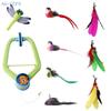 Hanging Cat Teaser Toys Colorful Mice Insects Multiple Types Of Replaceable Pet Toys Teaser Cat Stick