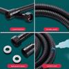 1.5/2M Extendable Garden Hose Shower Pipe Stainless Steel Home Fittings Extension Pipes Bathroom Black/silver Long Plumbing
