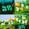 Pack of 8 Stylish Nightlight Animal Figurines Luminous Rabbit Miniatures Figurines Versatile Home Desk Decorations X3UC
