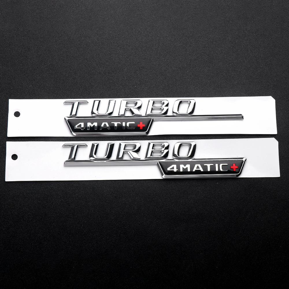 ABS V8 BITURBO 4MATIC Badge Sticker Car Body Trunk Fender Decoration For Mercedes Benz AMG W203 W206 W220 W205 W211 W210 W108