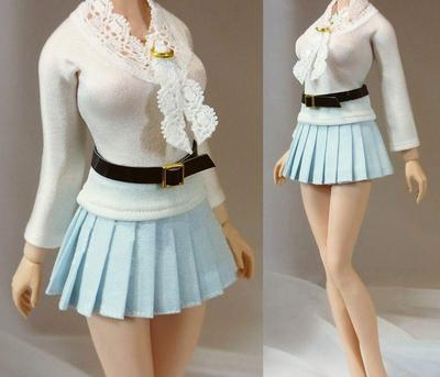 Estilo Figura Oficina Dama Sexy Secretaria Falda y Cinturón Set y Cabeza No [TOYBARJAPAN] 1/6 Accesorios/Camisa OL, (Cuerpo incluido)