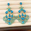 Exaggerated Rhinestone Drop Earrings Exquisite Statement Earrings  Anniversary