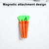 5Pcs Cute Carrot Design Food Sealing Clips Cereal Vegetable Coffee Bag Clips Anti-Slip Teeth Sealer Clips for Kitchen And Home