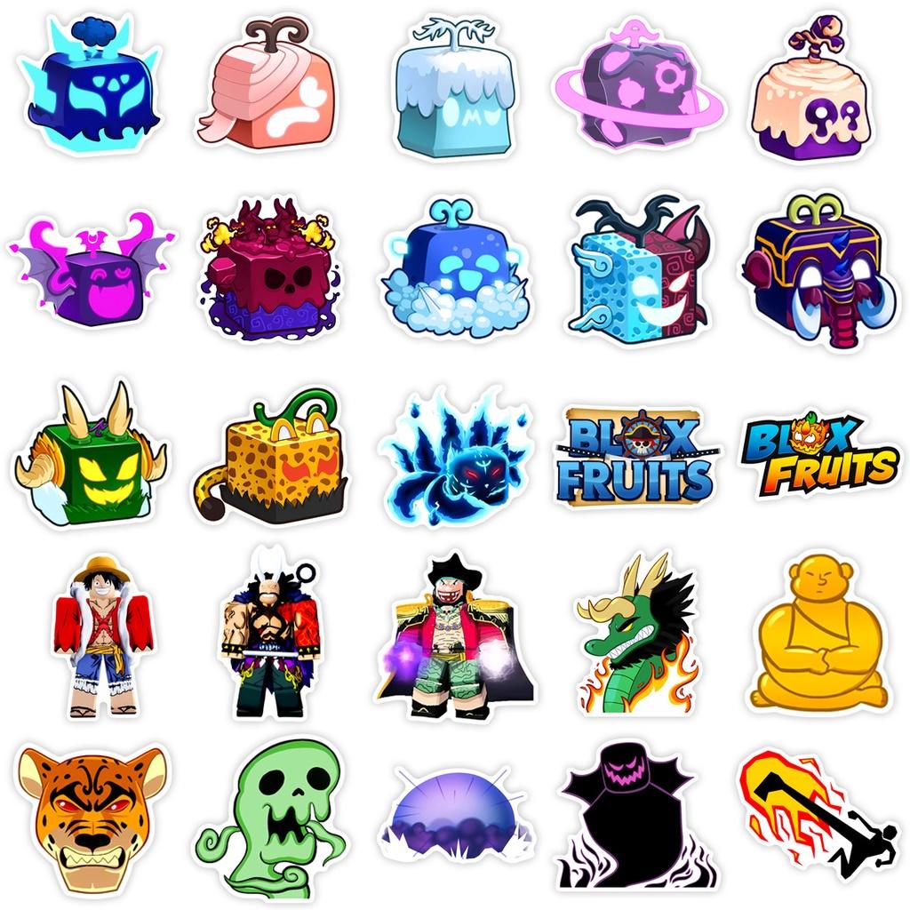 Set Vibrant și Durabil de Stickere Blox Fruits Pentru Decor Personalizat