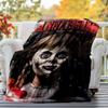 1 Pezzo Annabelle Horror Coperta in Flanella da Esterno Morbido Peluche Decorazione per Picnic, Campeggio, Camera da Letto, Sala Giochi, Ufficio1173A