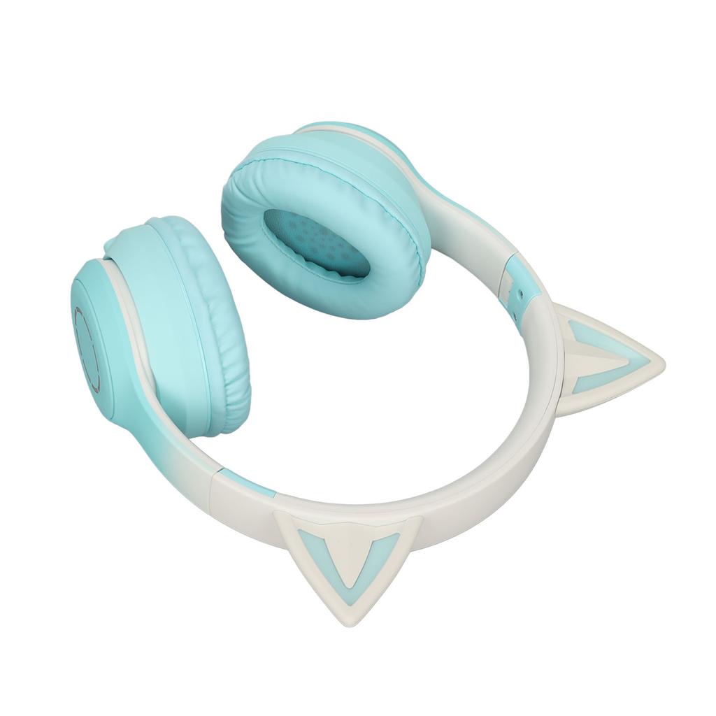 Katzenohren Bluetooth Gaming Kopfhörer Kabellos Faltbar Musik Headset mit LED Licht Abnehmbar