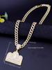 1 Piece 14K Gold Plated Hip Hop Punk Style Round Medallion Last Supper Pendant with Cuban Chain Cross Charm with Figaro Style