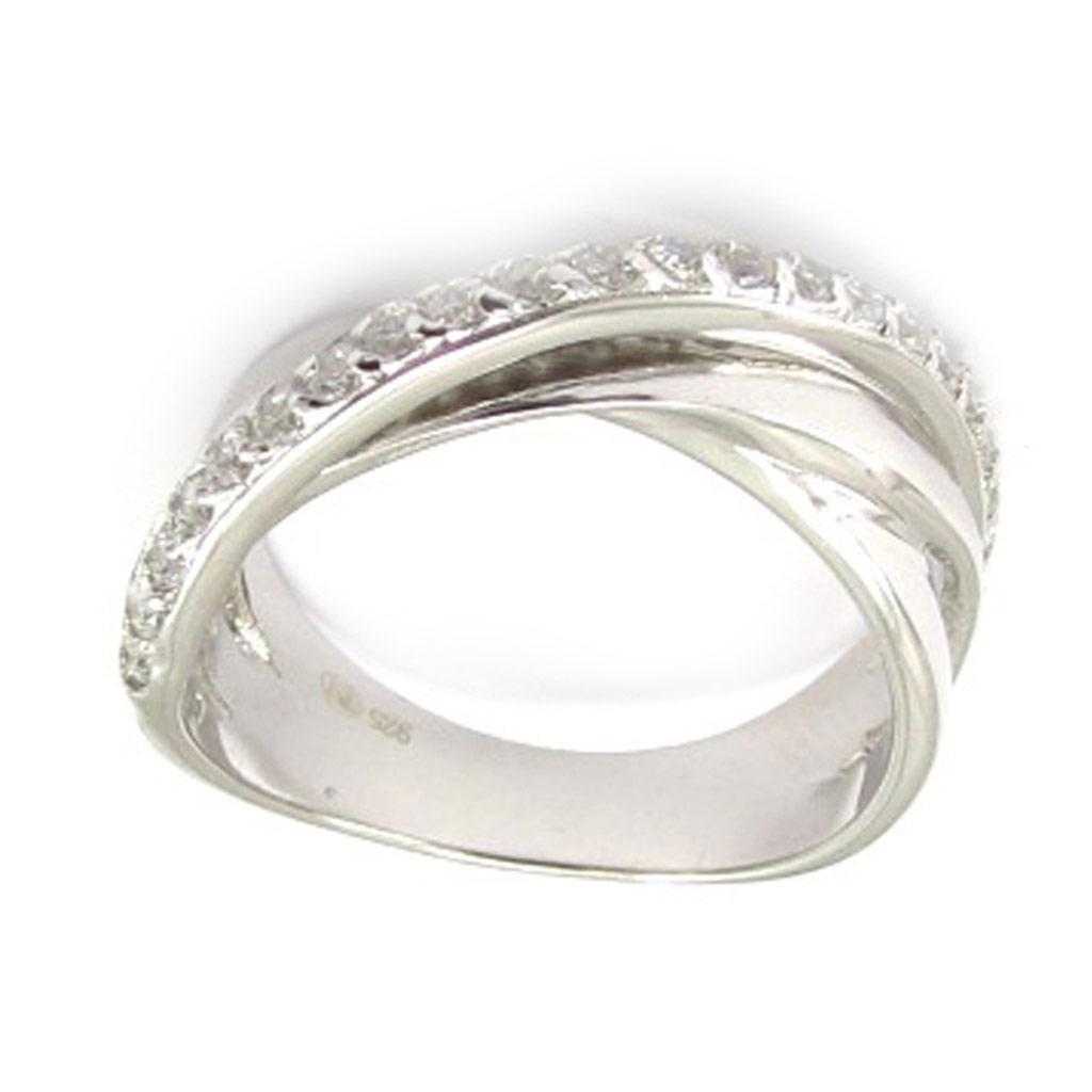 Silver Ring 'Goddess' White Silver (rhodium) - 8 Mm