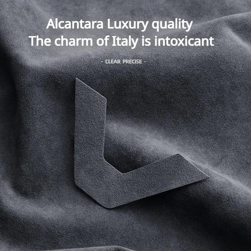 For Tesla Model 3 Highland 2024 Steering Wheel Patch U-shaped Sticker Alcantara Suede Decal Protector Modification Accessories