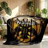 Custom Name Personalized AEK Athens FC Print Blanket, Home Decor, Bedroom, Sofa, Camping, Couch, Gifts for Birthday Christmas