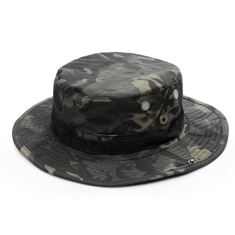23 Farben Outdoor Bucket Hat Verdickter Boonie Hut Top Qualität Fischerhut Jagd Camping Kappen A0E056