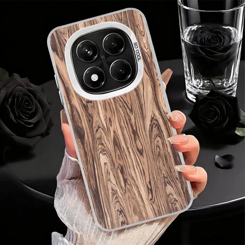 Vintage Wood Grain Pattern Soft Phone Case for Xiaomi Redmi Note 13 14 15 Pro Plus 12S 12 11S 11 11T 10S 10 Shockproof Cover Bac