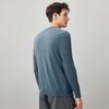 Comonboca Men's 100% Cashmere Round Neck Cable Knit Sweater
