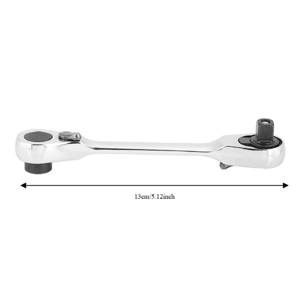 Alloy Mini Ratchet Wrench 6.35mm 1/4Inch High Torque Quick Release Ratchet Wrench Double Headed 72-Tooth Ratchet