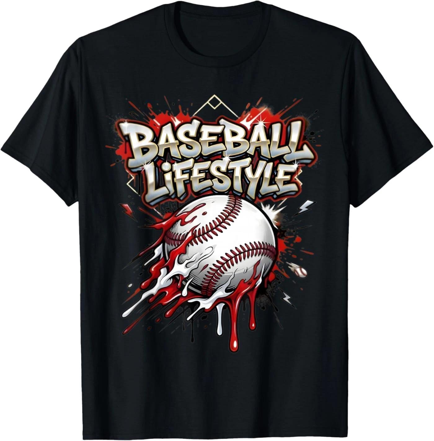 Baseball Life Style 101 Apparel Youth Drip Baseball Boys T-Shirt XL