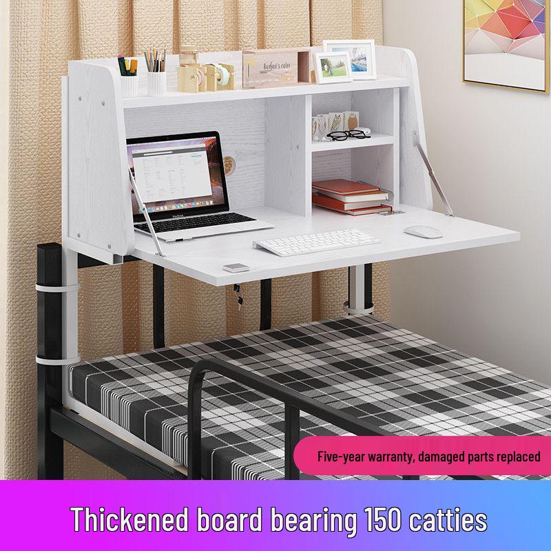 Widened Dormitory Bunk Bed with Suspended Folding Study Desk