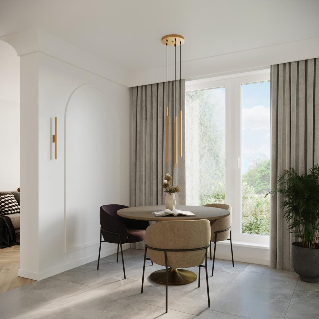 Pastel 2 gold pendant lamp