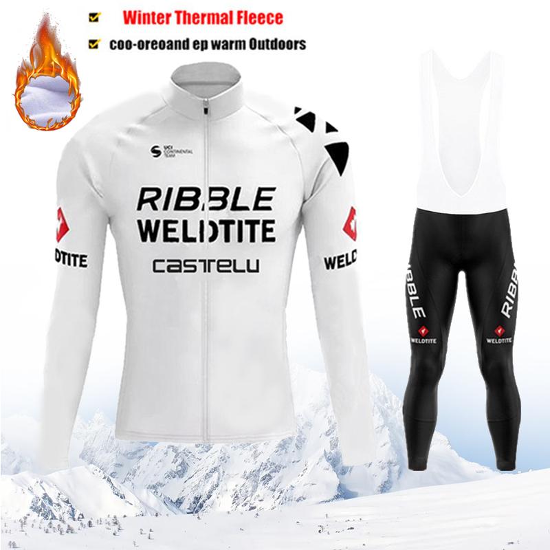 Maglia da Ciclismo Termica in Pile Invernale Uomo Mtb Clothing Man 2026 Giacca Uniforme Vestiti per Bicicletta Completo Tricot Bib Maillot Set