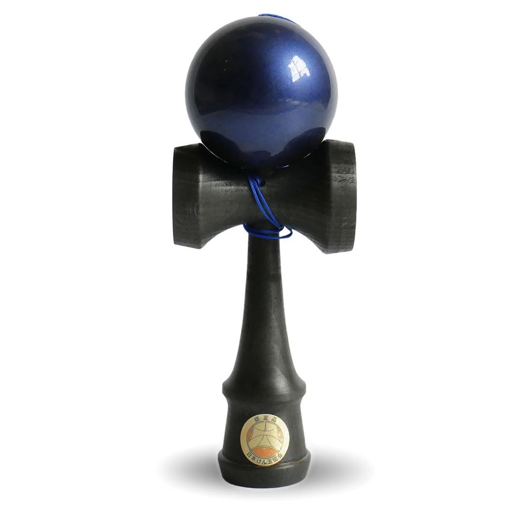 Introducing the 2025 [Japan Kendama Association Certified] Adult Kendama Kitusako Original Black X Blue Competition Kendama