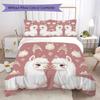 Donkey and Cute Pattern Bedding Uilt Set Uilt Cover Pillowcase Home Decoration Birthday Gift (1 * Duvet Cover + 2 * Pillowcase Without Core)