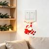Decorative Outlet Cover Stickers Santa Claus On Swing Switch Sticker, PVC Wall Decal, Removable Skins Self-adhesive Light for Bedrooms And Living