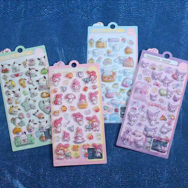 Japanese Cartoon 3D Stickers for Phone, Laptop & Party Decor