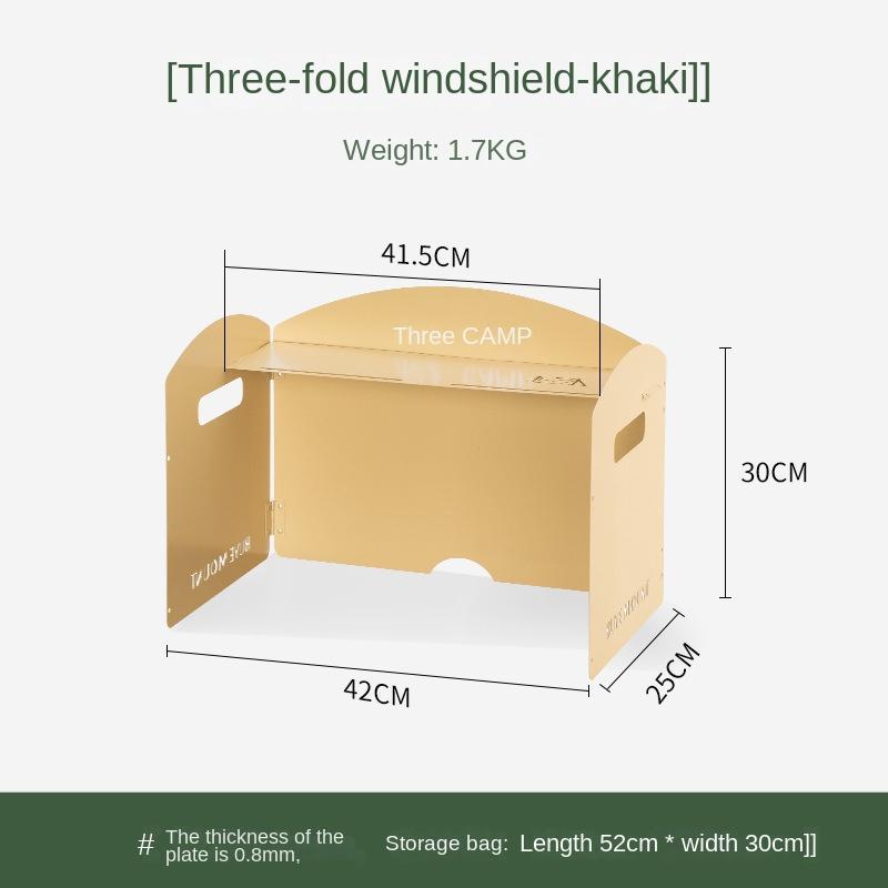 Outdoor Windshield Portable Gas Stove Windshield Stove Gas Stove Enclosure Camping Thickened Furnace End Ring Folding Windproof Board
