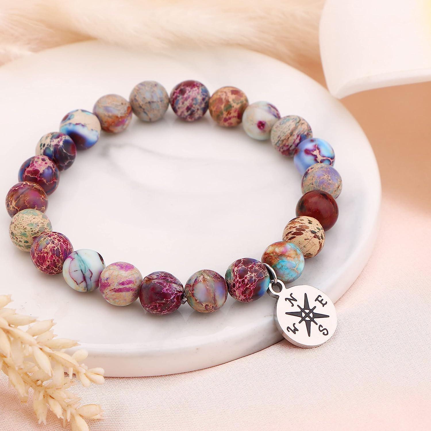 

1шт браслет з родохрозиту, модний браслет-компас, прості квіткові прикраси зелений