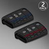 Autosleutelhoes Sleutelhoesje Vw Golf 7 Sleutelhoesje 3 Knoppen Autosleutel Siliconenhoesje Verpakking Van 2 Rood + Blauw 68,5 X 43,1 X 1,5 Mm