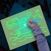 JSK A4 Glowing Magic LED Pen Writing Drawing Board New Technical Drawing Toys for Kids Night Vision Novelty Gifts