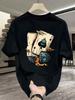 2025 Mens New Trendy Poker Printed Micro Elastic Breathable Round Neck Tshirt Summer Outdoor Urban Casual Top