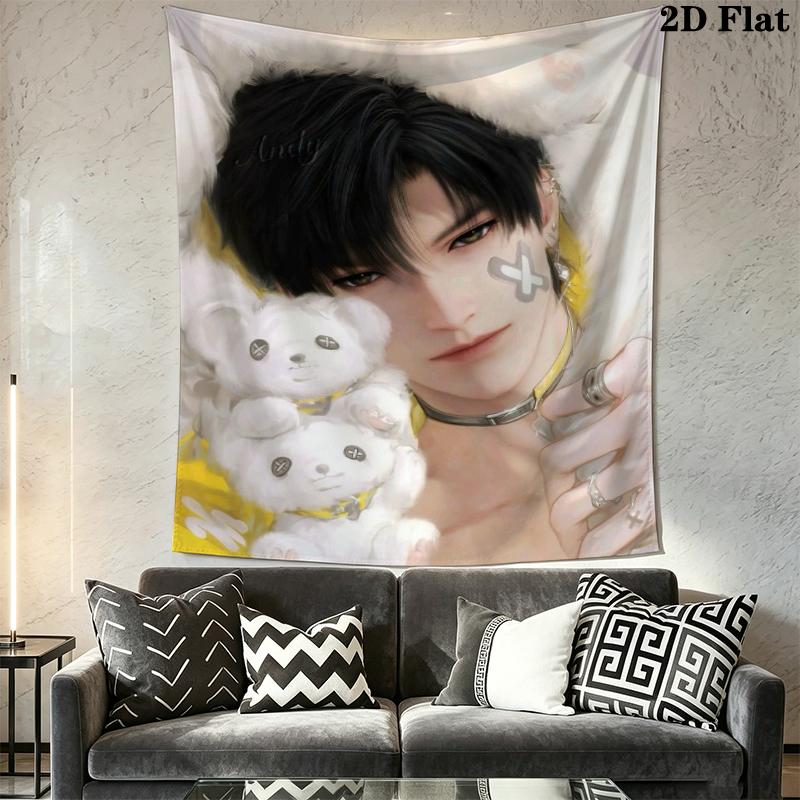 Zayne Wall Tapestry Aesthetic Wall Hanging Printed Fabric Blanket Decorative Tapestries for Bedroom Living Room Home Decor