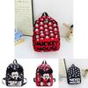 Mickey Mouse Letter Print Kids Cartoon Canvas Backpack For Preschool And Daily Use