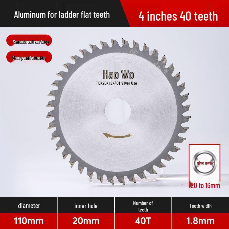 Anti-Nail Carbide Woodworking Saw Blade, Aluminum Cutting, 4-7 Inch for Handheld Angle Grinders