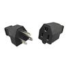 Enchufe de Alimentación Socket Macho-Hembra de Tres Pines Estilo Americano 15A 125V, Negro