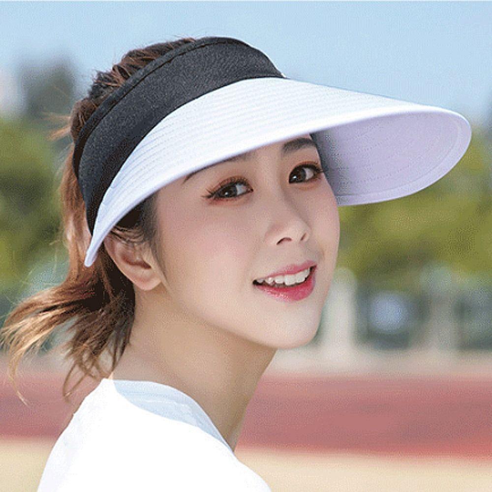 Summer UV Protection Breathable Adjustable Beach Cap Sun Hat Sports Visors Empty Top Hat