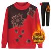 Plus Size Knitted Sweater for Women: Thickened Velvet Autumn and Winter Coat for Middle-Aged & Elderly