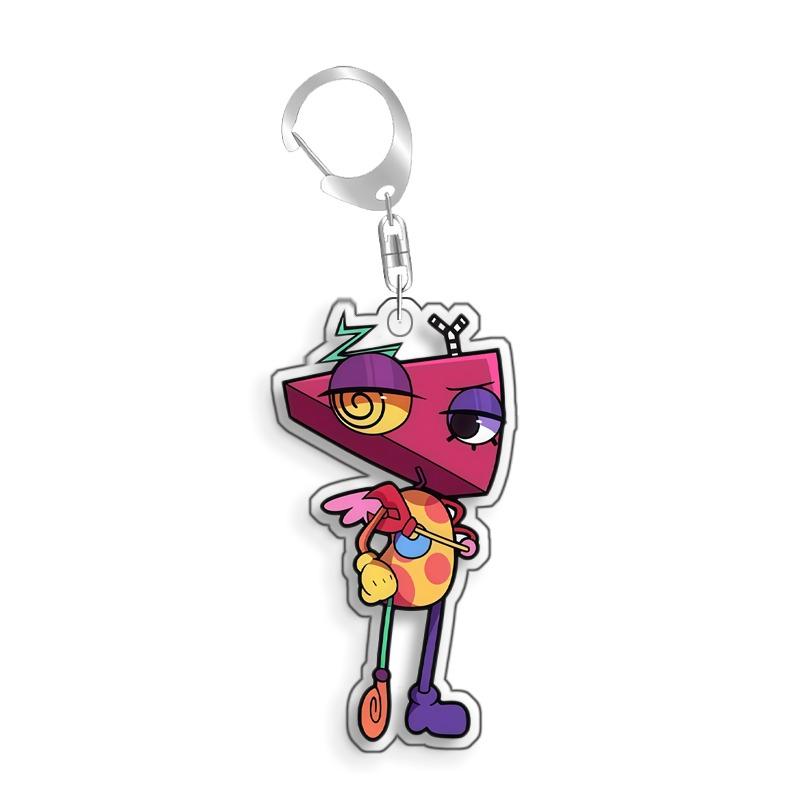 For The Amazing Digital Circus Pomni Kinger Ragatha Gangle Acrylic Selfmade Cute Cartoon Anime Keychain Pendant Toy Gift 5cm