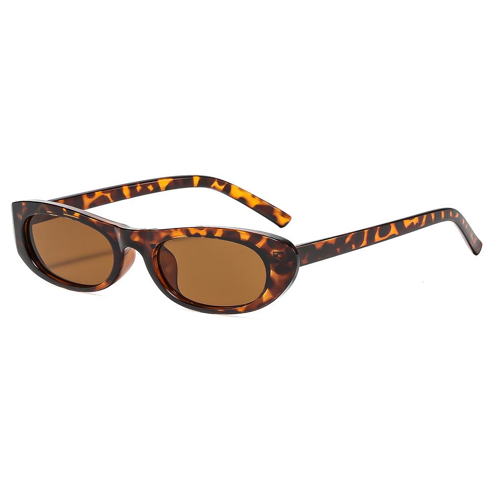 2025 Women s Retro Oval Narrow Frame Sunglasses - European & American Ins Style