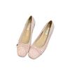 French inner heightening suede ballet single shoes women's shoes 2025 new spring and autumn bow red evening shoes